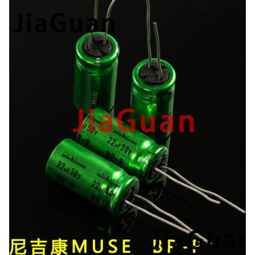 6PCS NEW NICHICON MUSE BP-P 22UF 50V 12.5X25MM 50V22UF nichicon MUSE-BP 22UF/50V BP ES non-polar 50V 22UF