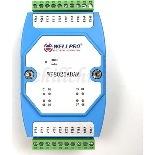 8-channel relay module RS485 MODBUS communication can be computer-controlled