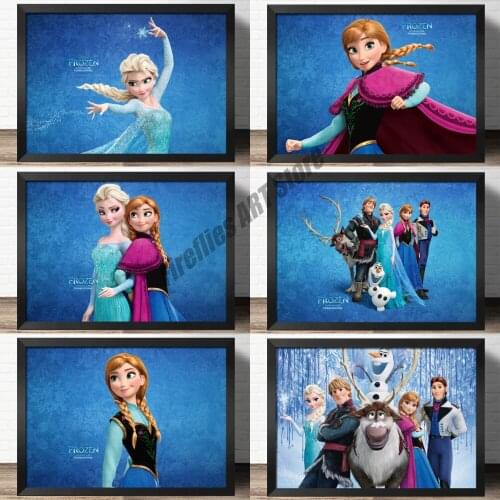 Disney Princess 5D Diamond Painting Frozen Diamond Mosaic Embroidery Full Square Round Cross Stitch Kits Room Decoration Gift