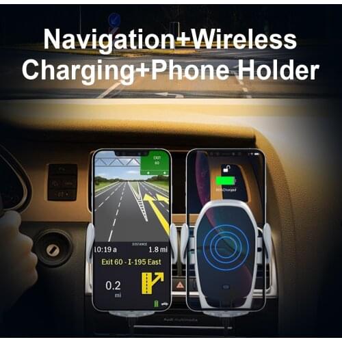 Esorun Hug 15W Qi Car Wireless Charger Mount Induction Fast Charging Car Phone Holder for iPhone 12 for Samsung Xiaomi