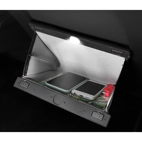 Car Garbage Trash Bag Seat Back Hanging Storage Bag Inter Pocket Container Box Trash Can for Tesla Model 3 Y 2021
