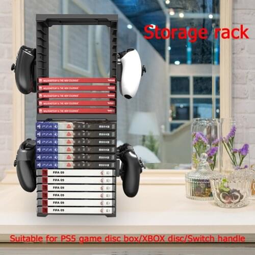 Card Storage Tower Holder Controller 24 Game Disc Bracket Game Entertainment Accessories for PS5/PS4/Switch