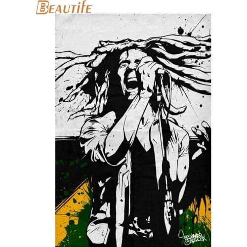 Custom Bob Marley Art Canvas Poster Print Movie Picture for Living Room Wall Decor Wall art Posters home decor