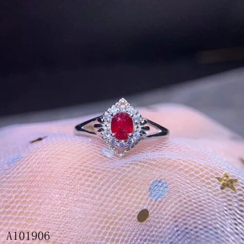 KJJEAXCMY boutique jewelry 925 sterling silver inlaid natural ruby sapphire emerald female ring support review new luxury