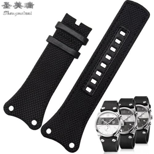 30MM black canvas strap for EAGER fashion three eyes multi-functional sports business mens watch CK K4B381B3