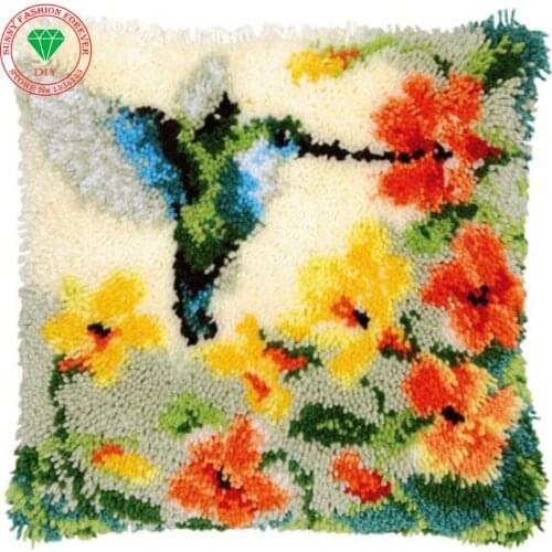 Flower Yarn carpet Diy embroidery Patchwork carpet embroidery cushion pillowcase stitch mat pillow home carpet mat carpet styles