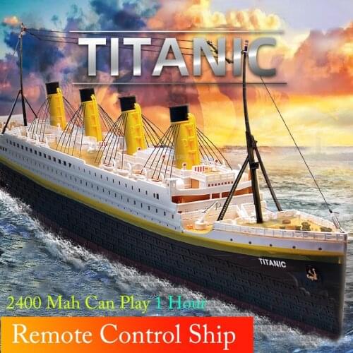 RC Boat 1:325 Titanic Sea Grand Cruise Ship 3D Titanic Remote Control Boat High Simulation RC Ship Model Toys Use for 1 hour
