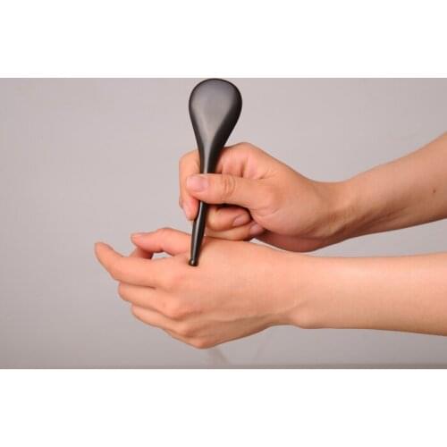 Natural bianstone needle eye face guasha plate beauty the channels and collaterals acupuncture point pen stress release massage