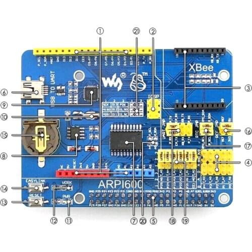 Second Generation B-type Expansion Board ARPI600 for Raspberry Pi A + B + Support Arduino XBEE GSM GPRS Motor Control Shield