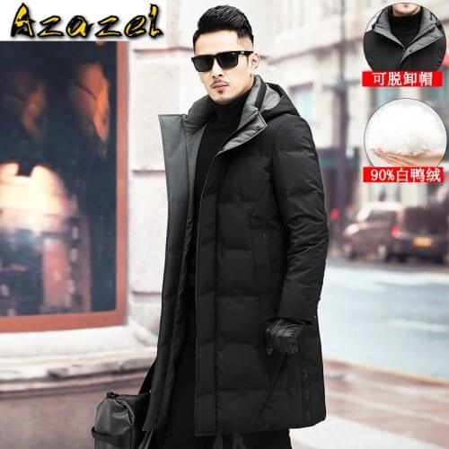 Azazel Men Clothing Winter Down Jacket Mens Clothes Thick Mens Jackets 5XL 6XL 3XL Coat Long Parkas Male Ropa Hombre LXR495