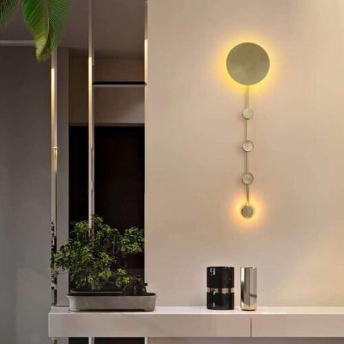 Modern Copper Living Room Wall Sconce 2 Led Light Bedroom Bedside Wall Lamp Home TV Background Decoration Hotel Room Wall Light