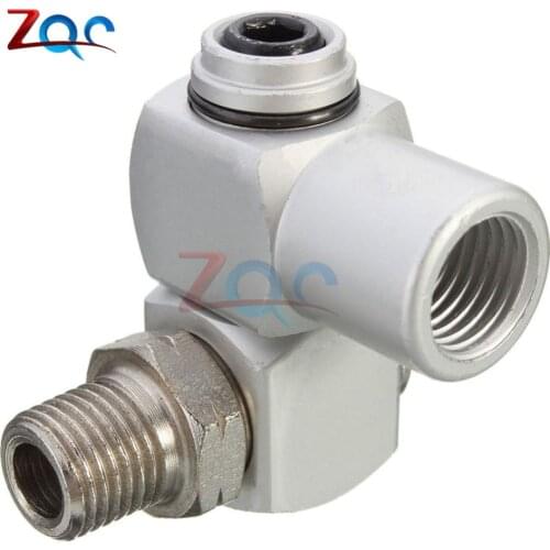 1/4" Universal 360 Swivel Air Hose Connector Adapter Flow Aluminum BSP Tool