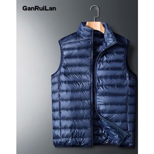 Spring Man Duck Down Vest Ultra Light Jackets Men Fashion Sleeveless Outerwear Coat Autum Winter Coat 90% White Duck Down B0879