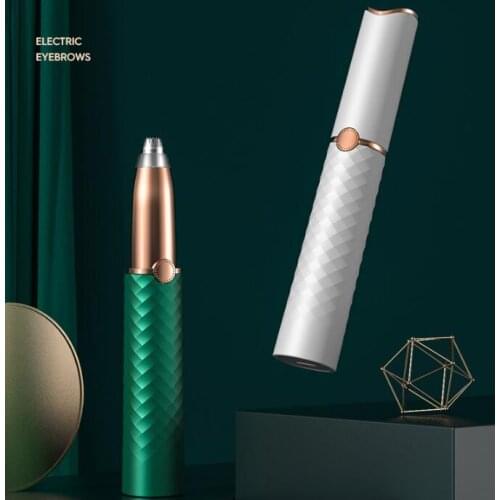 10Set/Lot Eyebrow Trimmer Razor Electric USB Charging Mini Hair Shaver Lady Removal Automatic Eyebrow Pencil HA2383