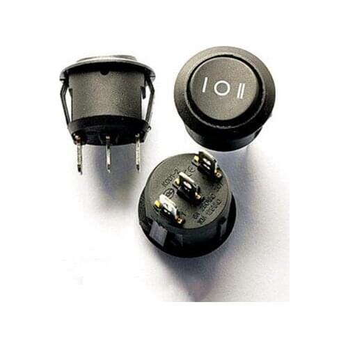 5PCS 3 files 3 Pin Round rocker switch rocker switch power switch 10A/125V 6A/250V