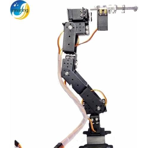 6 DOF Robot Arm +Mechanical Claw+6PCS High torque servos +stainless steel base,Rectangle Chassis, Free shipping