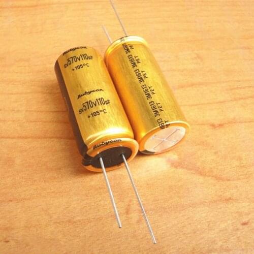 2pcs/10pcs SV570V 110uF 570V Rubycon SV 18x40mm 570V110uF Top Grade HiFi Gold filter Aluminum Electrolytic capacitor