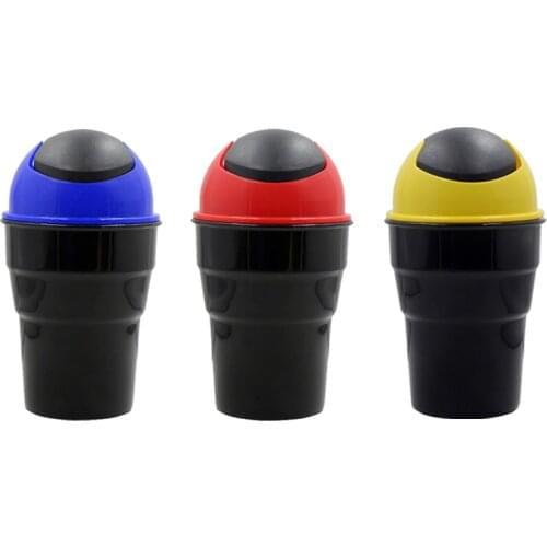 Car Can Rubbish Box Yellow/Green/Blue/Red Car Trash Garbage Can Autobiles Trash Dust Case Holder Bin