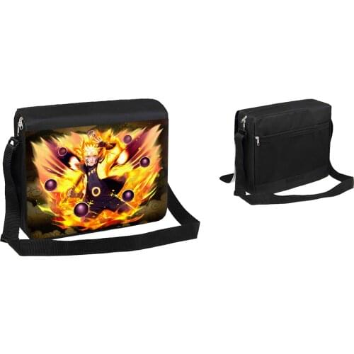 MERCHANDMANIA large shoulder bag NARUTO AURA Fox nine tails case portable zipper bag personalized gift offer