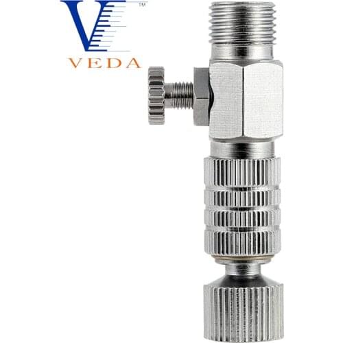 Airbrush Accessories Tool Air Brush Quick Release Coupler Plug (Disconnect) Airflow Adjustment Control Valve Coupling - 1/8" BSP