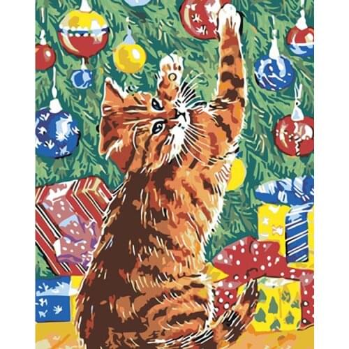 Love.Thanks Animal Diamant Painting Cat Diamond Painting 5D Full Cross Stitch Diamond Painting Full Round