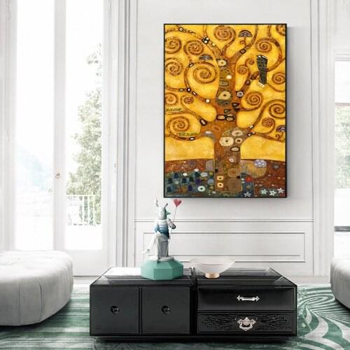 Gustav Klimt Tree of Life Canvas Painting Famous Art Posters and Prints Cuadros Wall Art Picture for Living Room Home Decoration