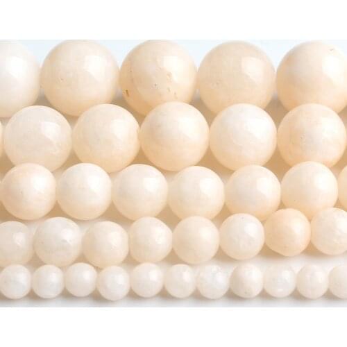 4mm 6mm 8mm 10mm 12mm Light Yellow Angelite Quartzs Stone Round Beads for Jewelry Making 15'' Strand