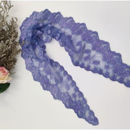 Lace Satin Triangle Scarf Women Pink European and American Embroidered Decorative Flower Scarf