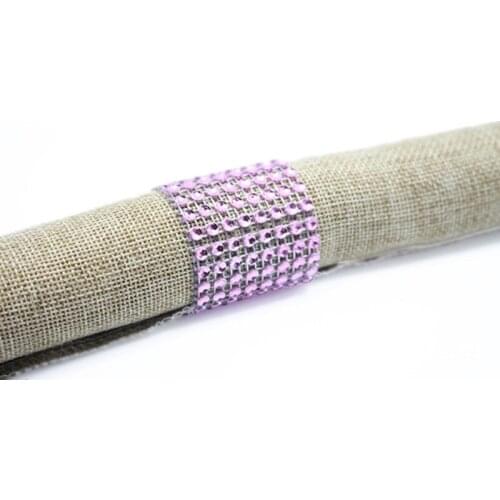 Laial Napkin Rings 100 Pcs\lot Eco-Friendly Plastic Rhinestone Wrap Napkin Ring Holder For Hotel Home Chair Table Decoration