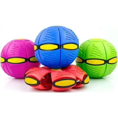 Flying UFO Flat Throw Disc Ball Children Girl Toy boy Kid Outdoor Garden Basketball Game Decompression ball deformation toy