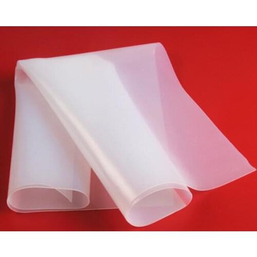Silicone rubber sheet 0.5mm/1mm/1.5mm/2mm/3mm thick square translucent heat resistant silica films self adhesive mat Qty 2pcs