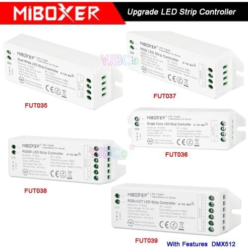 Miboxer Upgrade 2.4GHz 4-Zone single color/Color Temperature/RGB/RGBW/RGB+CCT led strip controller WiFi iBox1 Wireless Remote