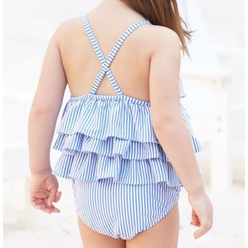 Cute Baby Girl Cotton Romper set Hot Fashion Ruffle Striped Jumpsuit Overall Outfits Big Bowknot Sling Playsuit Clothing Summer
