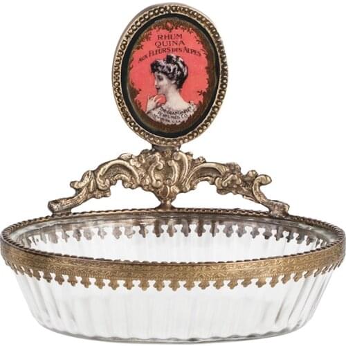 Soap Dishes Shower Soap Case Brass & Glass Household Container Storage Box Originality Bathroom Accessorie Kitchen Clean Storage