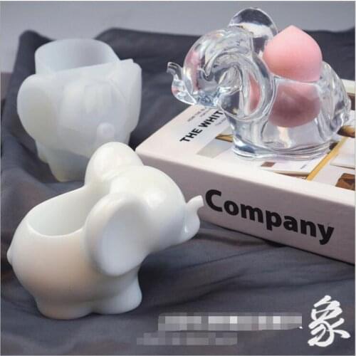 New Transparent Silicone Mould Resin Decorative Craft DIY Elephant shaped beauty storage box Mold epoxy resin molds for jewelry