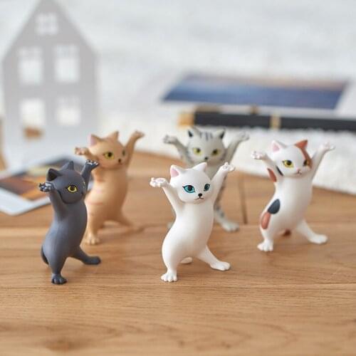 Enchanting Cute Cat Earphone Stand Penholder Cute Doll Handmade Decoration Headset Birthday Present Christmas Ornaments