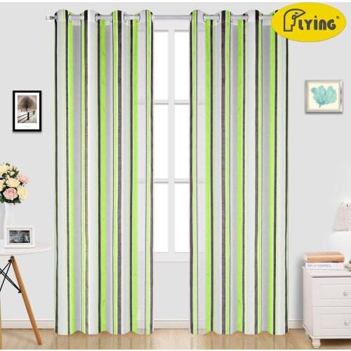 Stripe Yarn Dyed Woven Big Curtain For Window and Door and Bed Room Window Translucidus 100% Polyester Fabric