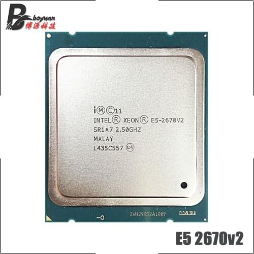 Intel Xeon E5-2670v2 E5 2670v2 E5 2670 v2 2.5 GHz Ten-Core Twenty-Thread CPU Processor 25M 115W LGA 2011