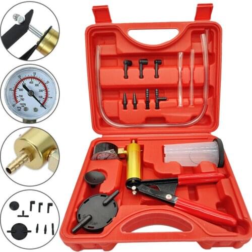 Car hand tool Manual Vacuum Bleeding Brake Fluid Bleeder Tools Vacuum Pistol Pump Tester Kit Aluminum Pump Pressure Vacuum Gauge