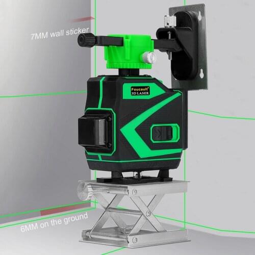 12 Line 3D Laser Level 360 Horizontal And Vertical Cross Self-Leveling Laser Level Adjustable Green Laser Line Construction Tool