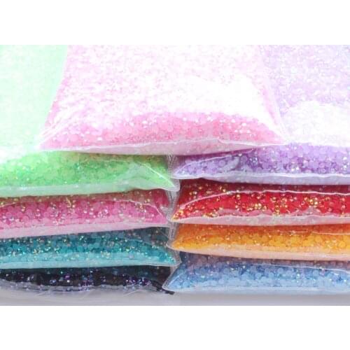 Resin Rhinestones Jelly AB Colors 3D Nail Gems 100000pcs 3mm Flatback Round Glue On Stones Appliques For Craft DIY Nail Art