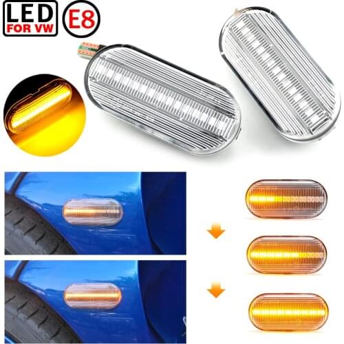 For VW Golf 3 4 MK3 Jetta MK4 Bora Passat 3B Polo 6N 9N Sharan Vento Side Fender Warning Indicator LED Dynamic Turn Signal Light