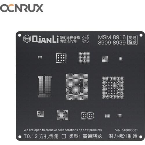 Qianli iBlack 3D EMMC DDR Android BGA Reballing Stencil for Qualcomm EMMC DDR MTK 6582 MSM8916 8917 8939 8953 8940 Kirin 665