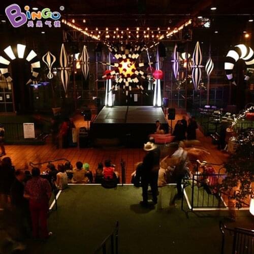 Hanging-dec 1.5 meters length inflatable spiral lamp for bar party decoration / inflatable LED striped lights for sale - toys