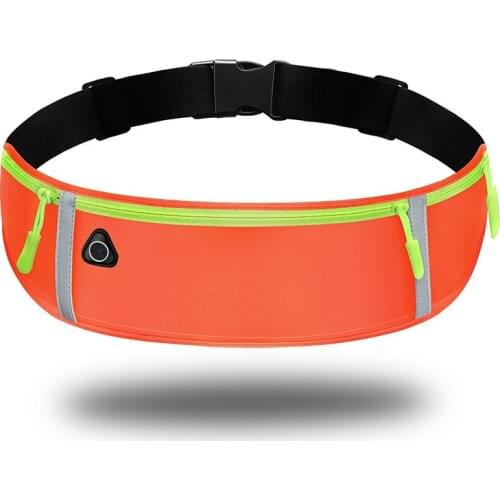 Nightlight Waterproof Waist Pack Cycling Running Gym Sports Bag WIth Phone Holder Anti-perspiration Outdoor Sport Fitness Belt