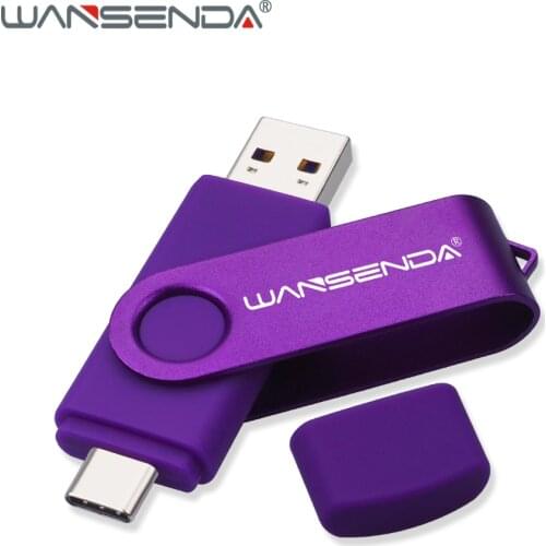 WANSENDA 2 in 1 Type-C USB Flash Drive 512GB Pendrive 256GB Memory Stick for Type C/PC 128GB 64GB 32GB Cle USB 3.0 Cle USB Stick