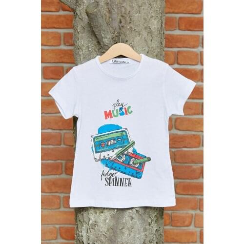 Yellow Print Boy Clothing Tshirt Kids Tops Children T-shirts for Baby Boys Short sleeve Tshirts Toddlers Tops For Summer Spring