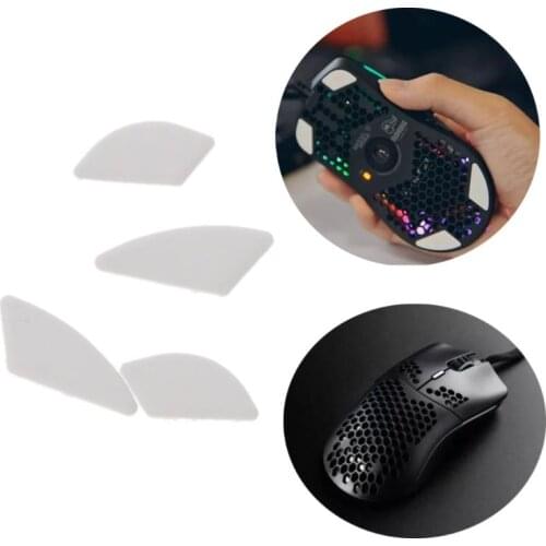 1 set/pack Tiger Gaming Mouse Skates Feet For Glorious Model O Odin White Glides Curve Edge Enhanced Version