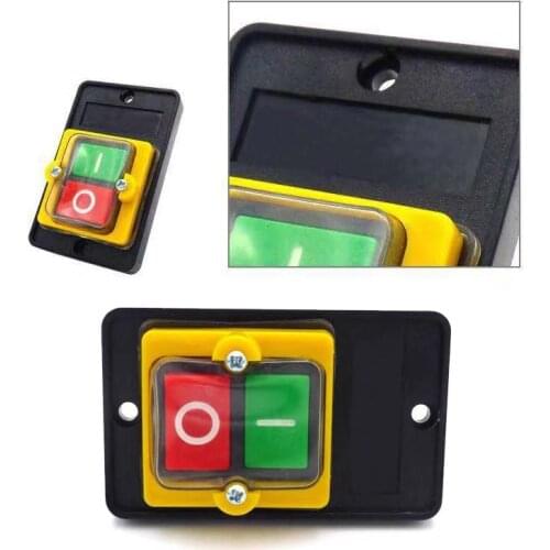 1PC Waterproof Push Button Switch Power On/ Off Switch KAO-5M 10A 380V for Cutting Machine Bench drill Switch