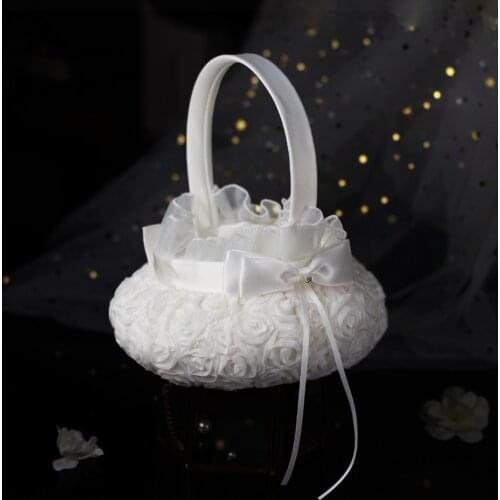 2021 New Arrival Wedding Baskets Lace Wedding Accessories Free Shipping Bridal Baskets 17.5*22cm